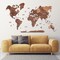 Living Room Decor, 3D World Map Wall Art Oak color, Travel Map, Housewarming Gift for the Home, Enjoy The Wood